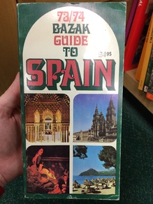 <cite>’73/’74 Bazak Guide to Spain</cite> book cover