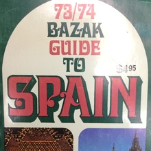 <cite>’73/’74 Bazak Guide to Spain</cite> book cover