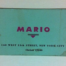 Mario Restaurant, New York City