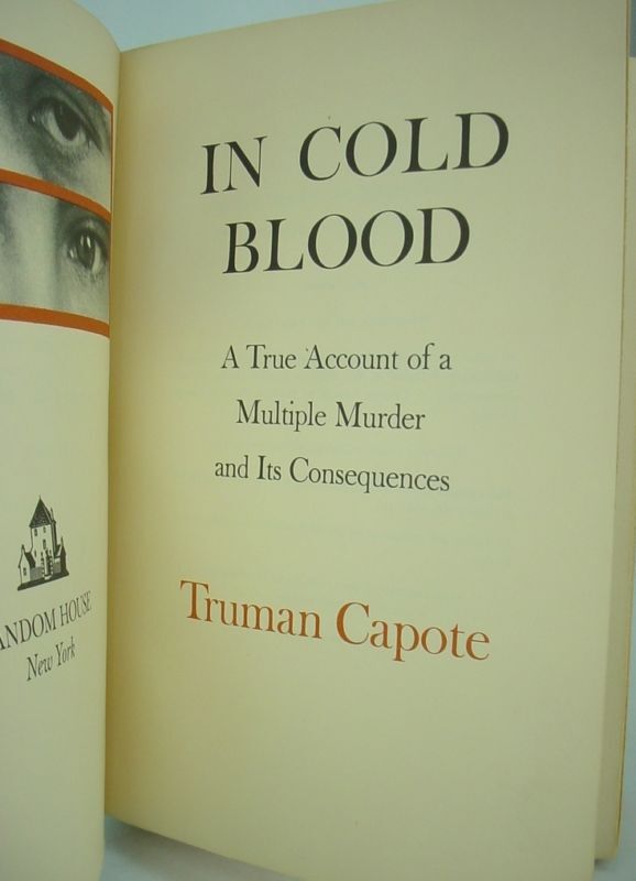 In Cold Blood, 1965 first edition 7