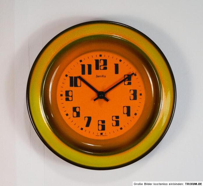 Vintage ceramic ZentRa wall clocks 1