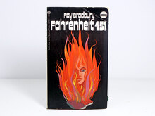 <cite>Fahrenheit 451</cite> book cover, 1972 Ballantine Books edition