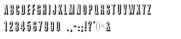 Specimen of the metal Graphique from D. Stempel AG.