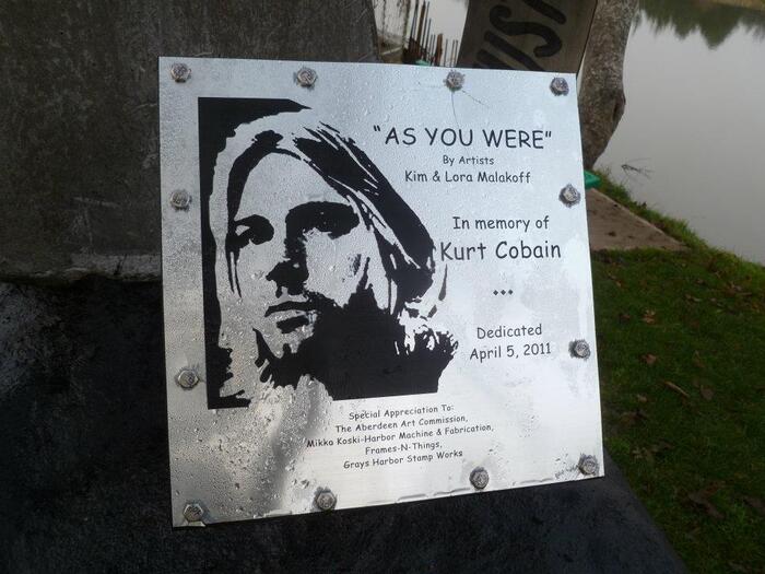 Kurt Cobain Landing memorial plaque 2