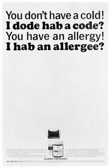 Allerest ad: “You don’t have a cold!”