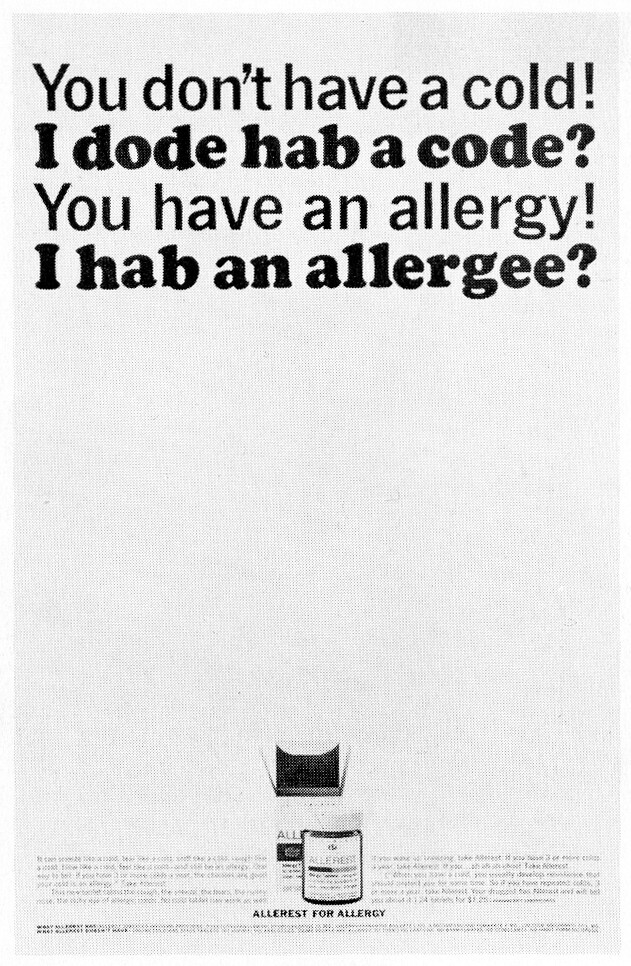 Allerest ad: “You don’t have a cold!”