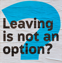 <cite>Leaving is not an option?</cite> at HAU