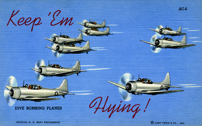 “Keep ’Em Flying” US Air Corps postcards 2