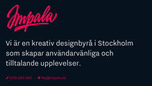 Impala Designbyrå website