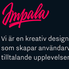 Impala Designbyrå website