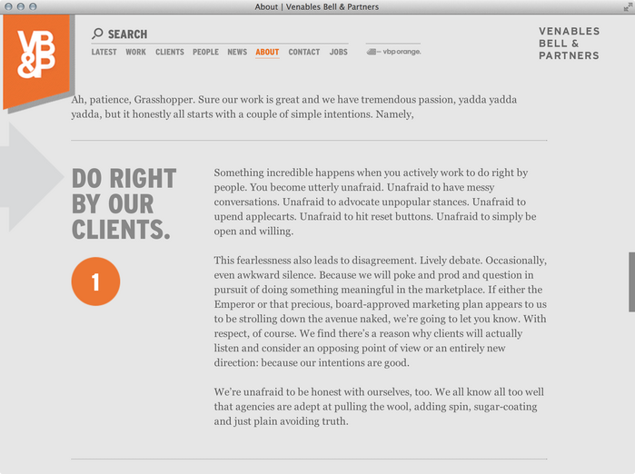 Venables Bell & Partners website 2
