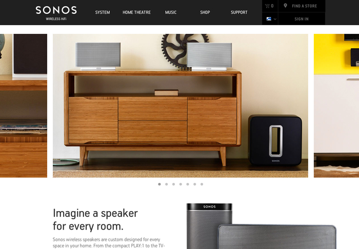 Sonos website 6