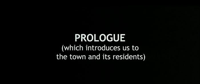 The story is told in nine chapters. The intertitles and the end credits are set in Trebuchet.