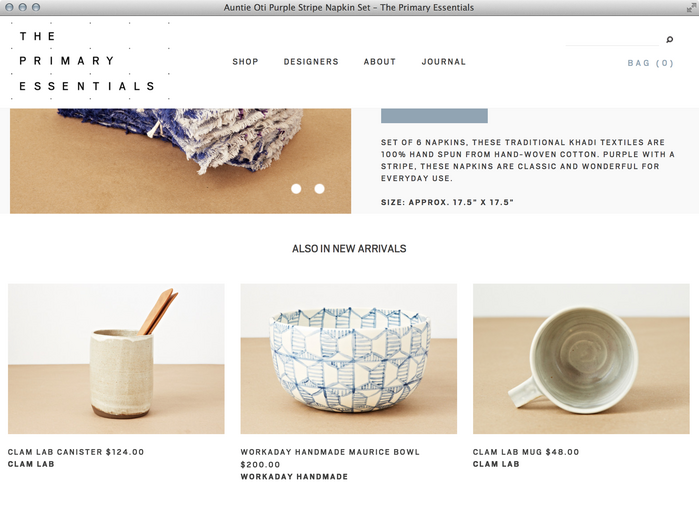 The Primary Essentials store and website 1