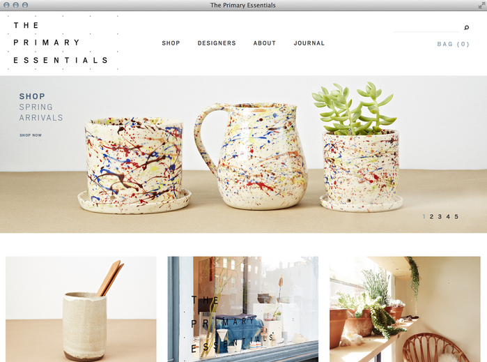 The Primary Essentials store and website 6