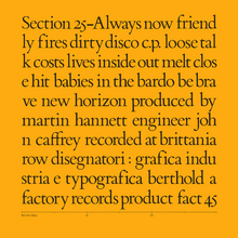 Section 25 – <cite>Always now</cite> album art