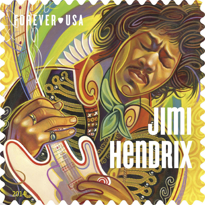 Jimi Hendrix Forever® US postage stamp 1