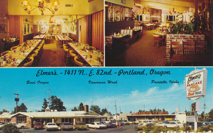 Elmer’s Pancake & Steak House postcard
