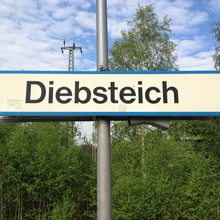 Diebsteich station sign