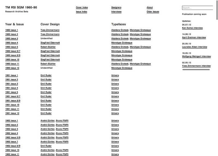 TM Research Archive website 4