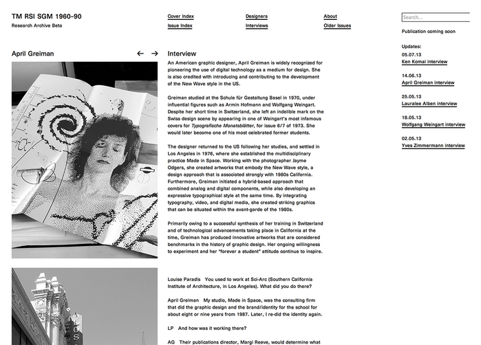 TM Research Archive website 7
