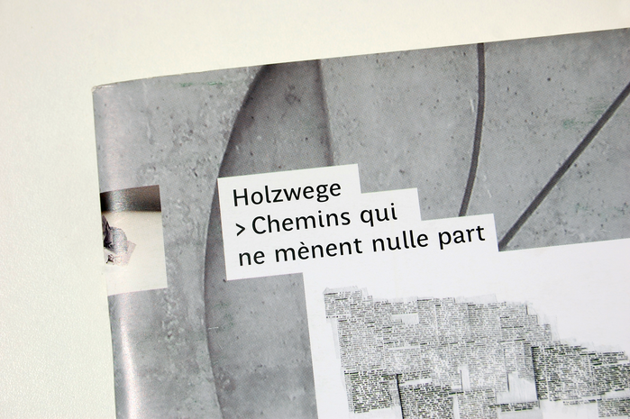 Holzwege > Chemins qui ne mènent nulle part 2