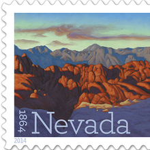 Nevada Statehood postage stamps