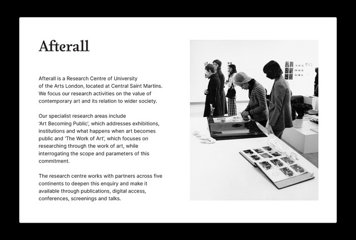 Afterall website 1