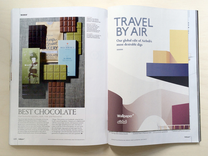 Portrait Inline Regular for “Best Chocolate”,&nbsp;Portrait Inline Sans for “Travel by Air”.