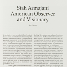 Siah Armajani catalogue