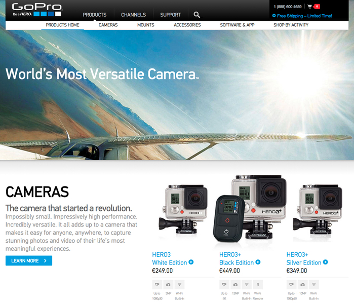 GoPro website 2