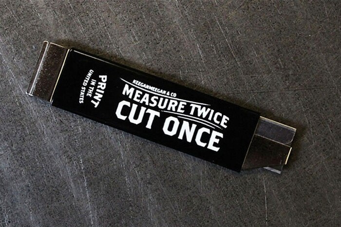 “Measure Twice, Cut Once” box cutter 2