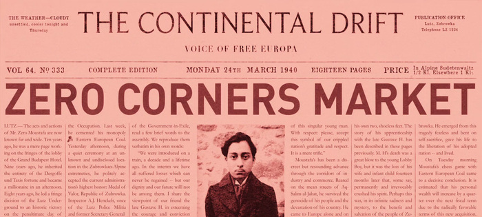 The Continental Drift, using Beaufort.&nbsp;Headline using DIN.