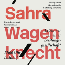 Sahra Wagenknecht lecture poster