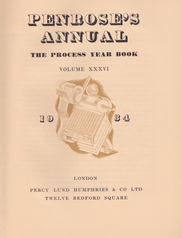 Penrose’s Annual, 1934