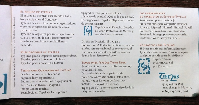 ATypI 1995 Barcelona program 8