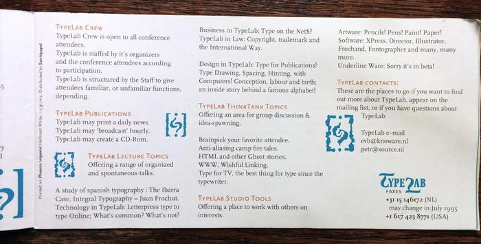 ATypI 1995 Barcelona program 14