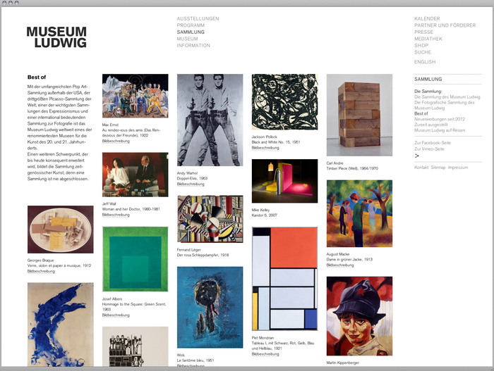 Museum Ludwig website 6