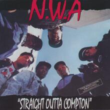 N.W.A – <cite>Straight Outta Compton</cite> album art