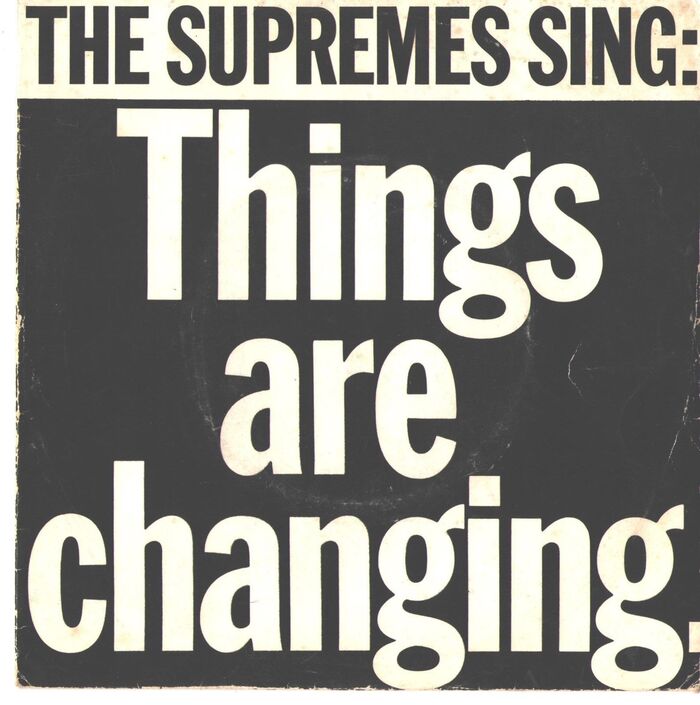 Sleeve for the single, Things are changing, by The Supremes in 1965.