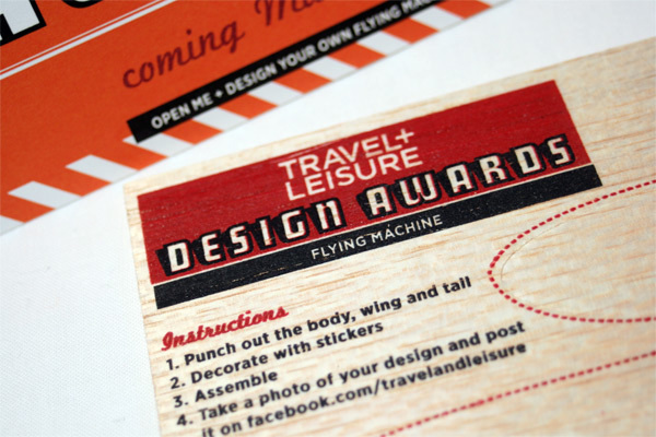 Travel + Leisure Design Awards 2011 mailer 6