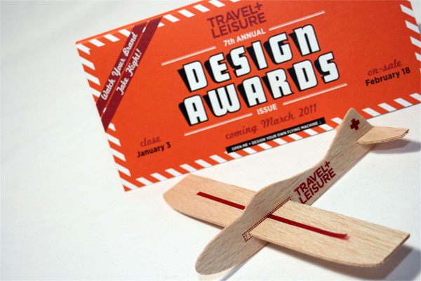 Travel + Leisure Design Awards 2011 mailer 1