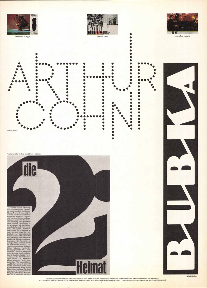Frankfurter Allgemeine Magazin feature spreads, 1992–93 2