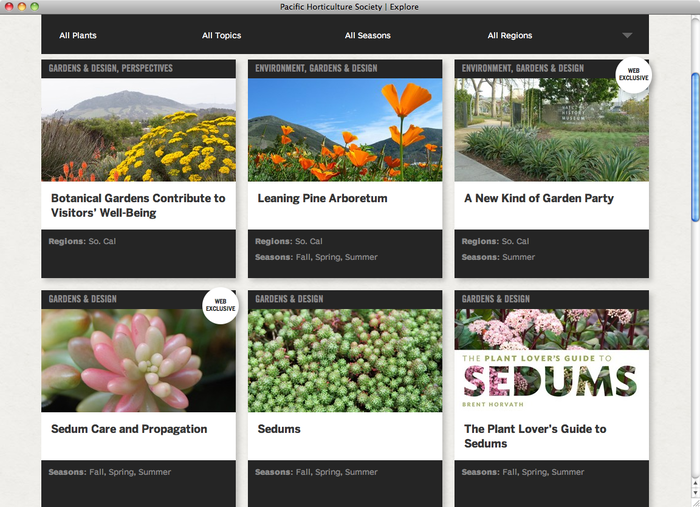 Pacific Horticulture website 2