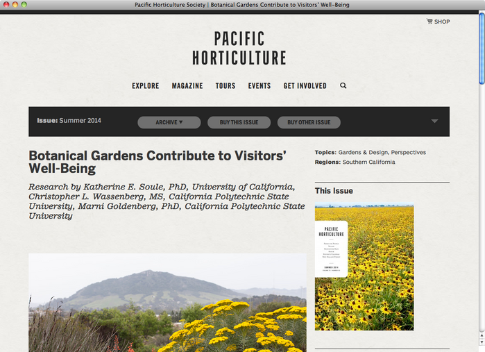 Pacific Horticulture website 3