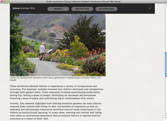 Pacific Horticulture website 4