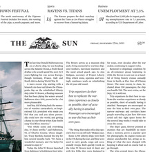 Hypothetical <cite>Baltimore Sun</cite> redesign