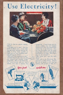 “Use Electricity!” advert for the Dublin Corporation Electricity Department