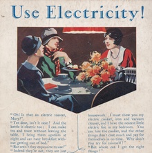 “Use Electricity!” advert for the Dublin Corporation Electricity Department