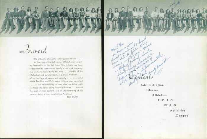 The 1940 Panther, Yearbook of West High School of Salt Lake City, Utah 4